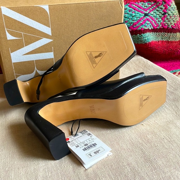 Zara Leather Mules / 38 - Picture 4 of 4